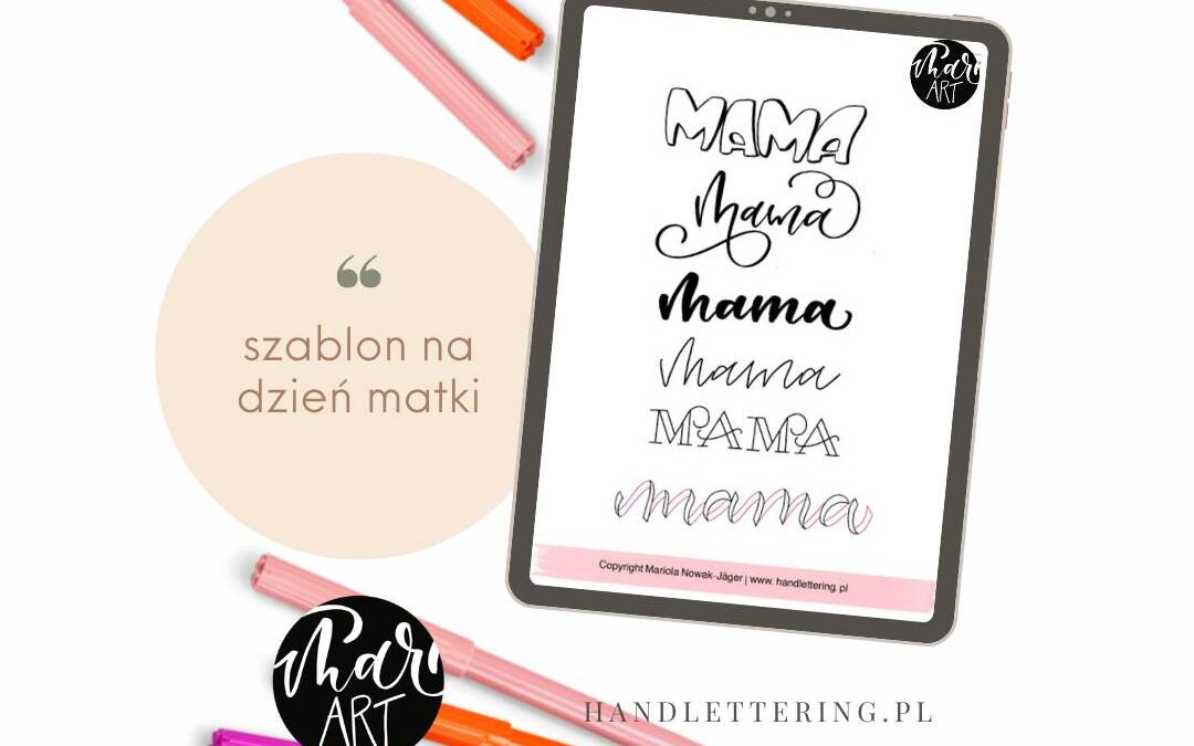 dzien matki lettering
