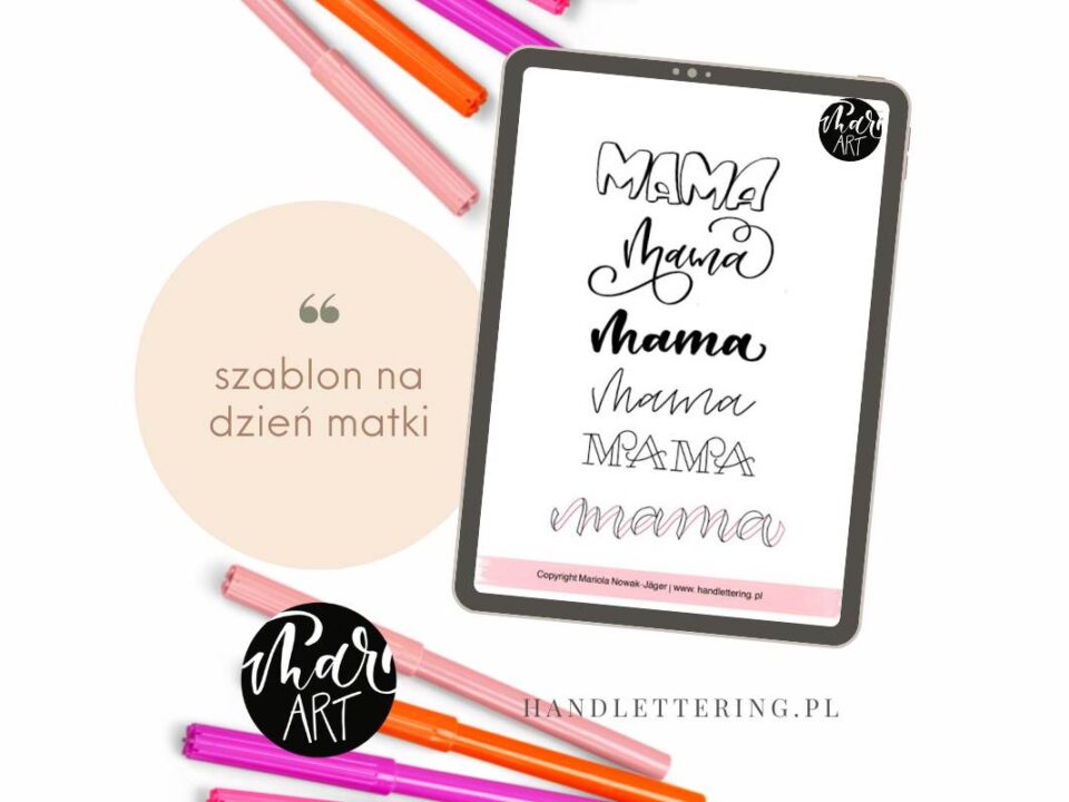 dzien matki lettering