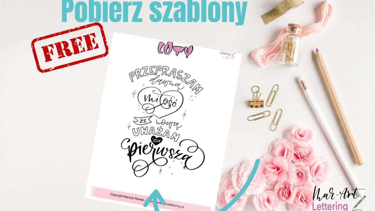 milosny lettering na walentynki