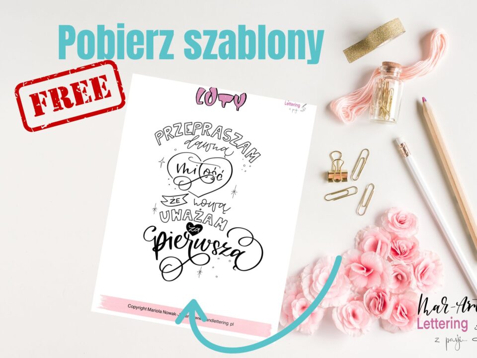 milosny lettering na walentynki