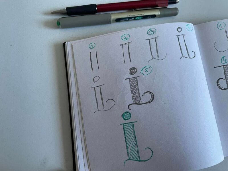alfabet szeryfowy lettering 5