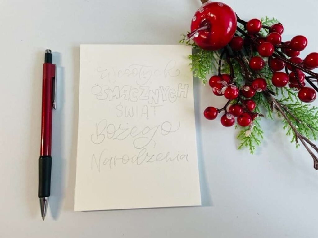 lettering na boże narodzenie
