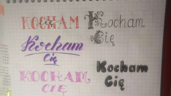 walentynki ldettering