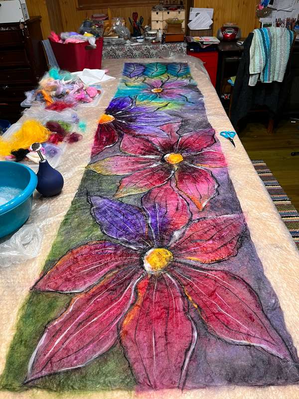 filcowanie szale warsztaty