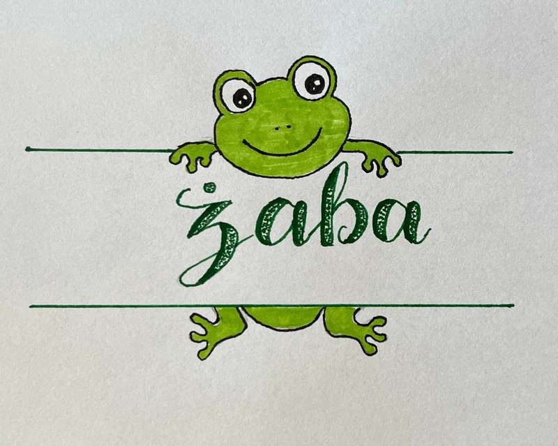 zaba lettering