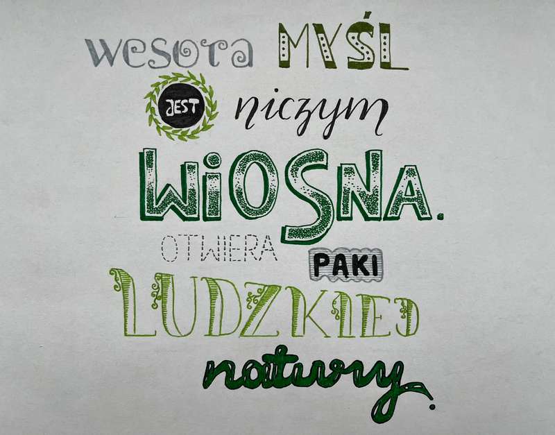 wyzwanie hand letteringowe